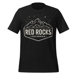 Red Rocks Colorado Shirt | Vintage Mountain Graphic Tee | Outdoor Hiking Nature T-Shirt | Stargazing Adventure Gift for Travelers