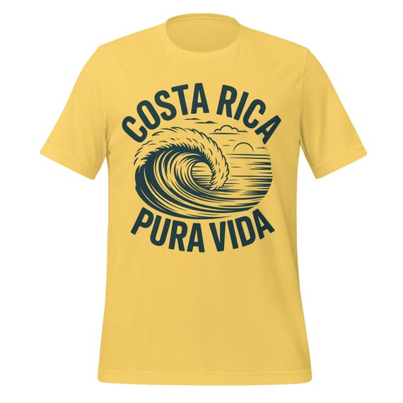 Costa Rica Pura Vida Shirt | Surf Wave Beach Graphic Tee