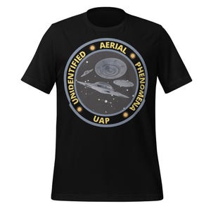 UAP Shirt Unidentified Aerial Phenomena UFO T-Shirt, Alien Spacecraft Graphic Tee, Sci-Fi Conspiracy Apparel, Funny Alien Believer Shirt