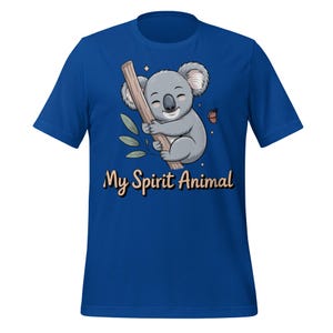自然愛好家のためのかわいいコアラのスピリットアニマルシャツ | 面白いレイジームードTシャツ | 愛らしい動物グラフィックトップ | 女性と男性のための柔らかいコアラTシャツ