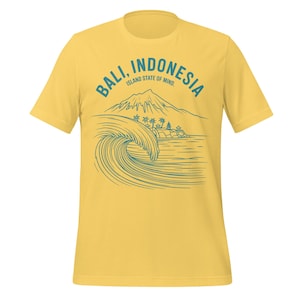 Bali Indonesia T-Shirt Island State of Mind | Surf Travel Tee | Tropical Beach Shirt | Bali Souvenir Gift for Wanderlusters & Nomads