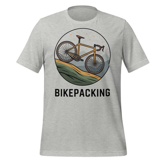 Bikepacking Shirt for Cyclists Starry Night Mountain Bike Tee