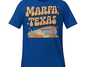 Marfa Texas Shirt, Retro Desert Cactus Tee, West Texas Souvenir Shirt, Boho Travel Gift, Marfa Art Town Aesthetic, Southwest Vibes