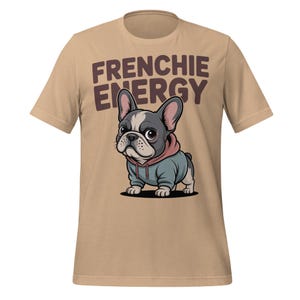 Frenchie Energy Shirt Süßer französischer Bulldogge Hoodie T-Shirt Lustiger Hund Mama Bekleidung Frenchie Liebhaber Geschenk Hundebesitzer Kleidung Haustier Humor Ästhetischer T-Shirt