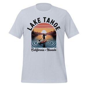 Lake Tahoe Paddleboard Shirt | Sunset Lake Tee | California Nevada Gift | SUP Lover T-Shirt | Outdoor Adventure Lake Life TShirt