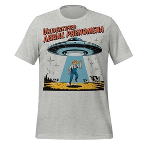 Funny UFO Shirt | Alien Abduction T-Shirt | Retro Sci-Fi Tee for Farmers | Unidentified Aerial Phenomena Gift | UAP Graphic Shirt