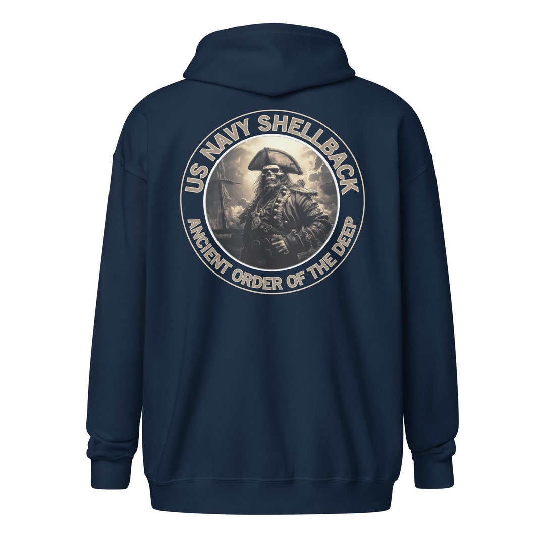 Navy Shellback Zip Hoodie Navy Veteran Zip Hoodie United States Navy ...