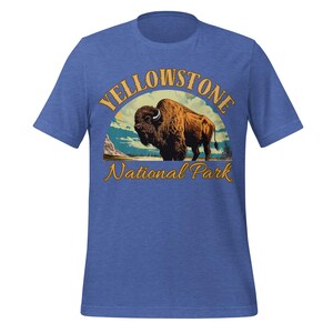 Yellowstone National Park Bison Shirt Retro Buffalo Animal Nature Tee Scenic Landscape Top Hiking Outdoor Adventure Western Souvenir
