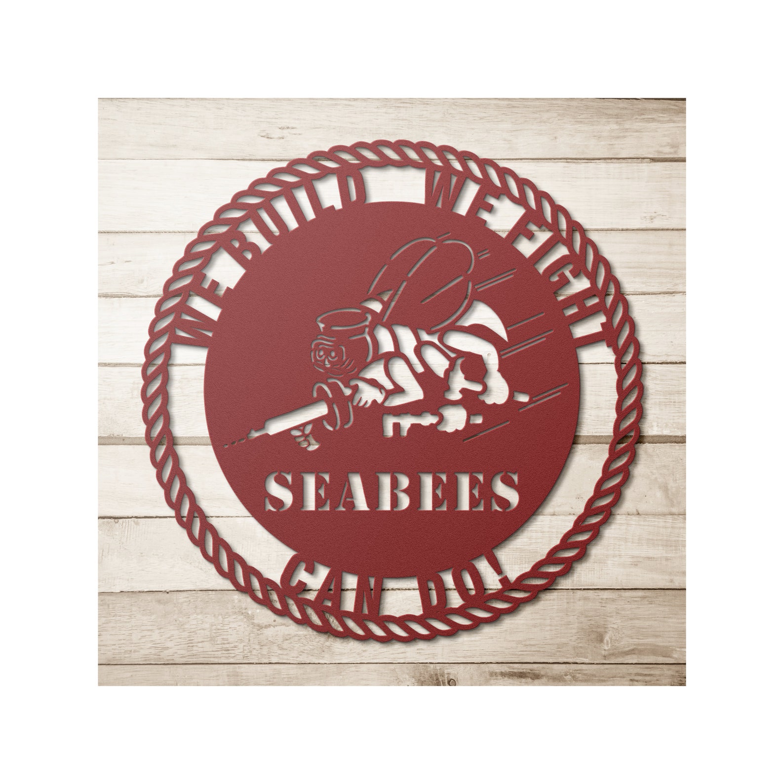United States Navy Veteran Us Navy Seabees Metal Decor Etsy