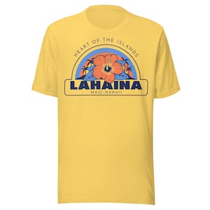 Lahaina Hawaii Shirt Maui Hibiscus T-Shirt Tropical Island Souvenir Retro Beach Tee Summer Vacation Aesthetic Coastal Travel Apparel