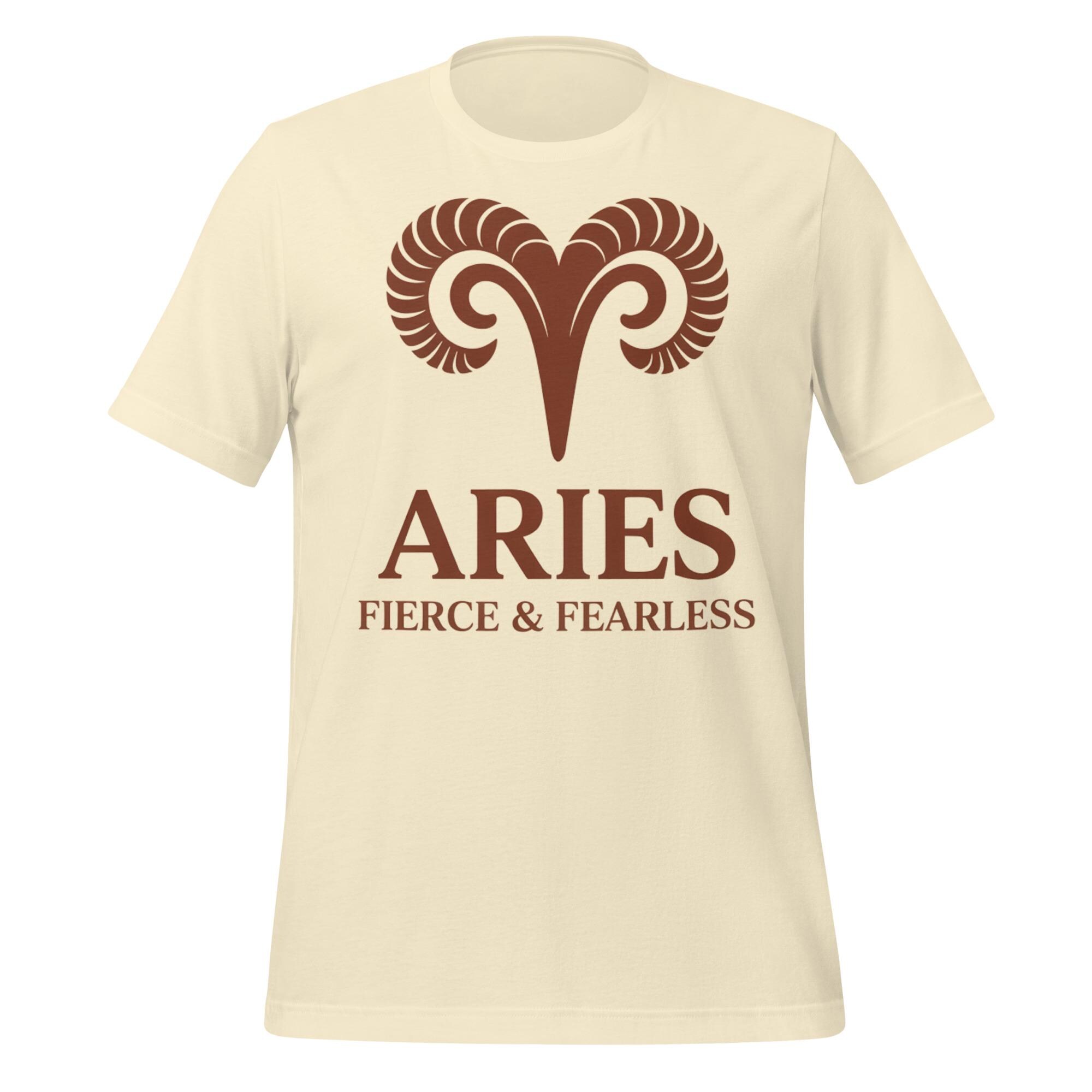 Maglietta con il segno zodiacale dell'Ariete: feroce e impavido