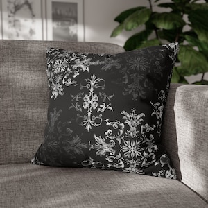 Gothic Pillow, Unique Pillow Covers, Halloween Throw Pillow, Black Pillow Covers, Victorian Pillow, Accent Pillow, Gothic Home Decor Gift