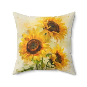 Sunflower Pillow, Sunflowers Pillow Covers, Sunflower Throw Pillow, Summer Pillow Covers, Yellow Pillow, Throw Pillow, Floral Home Decor THROW PILLOW
