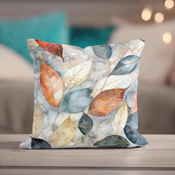 Fall Pillow, Throw Pillow Covers, Autumn Leaves Decor, Pillowcase, Pillow Cover, Nature Pillow, Abstract Couch Pillow, Neutral Home Decor