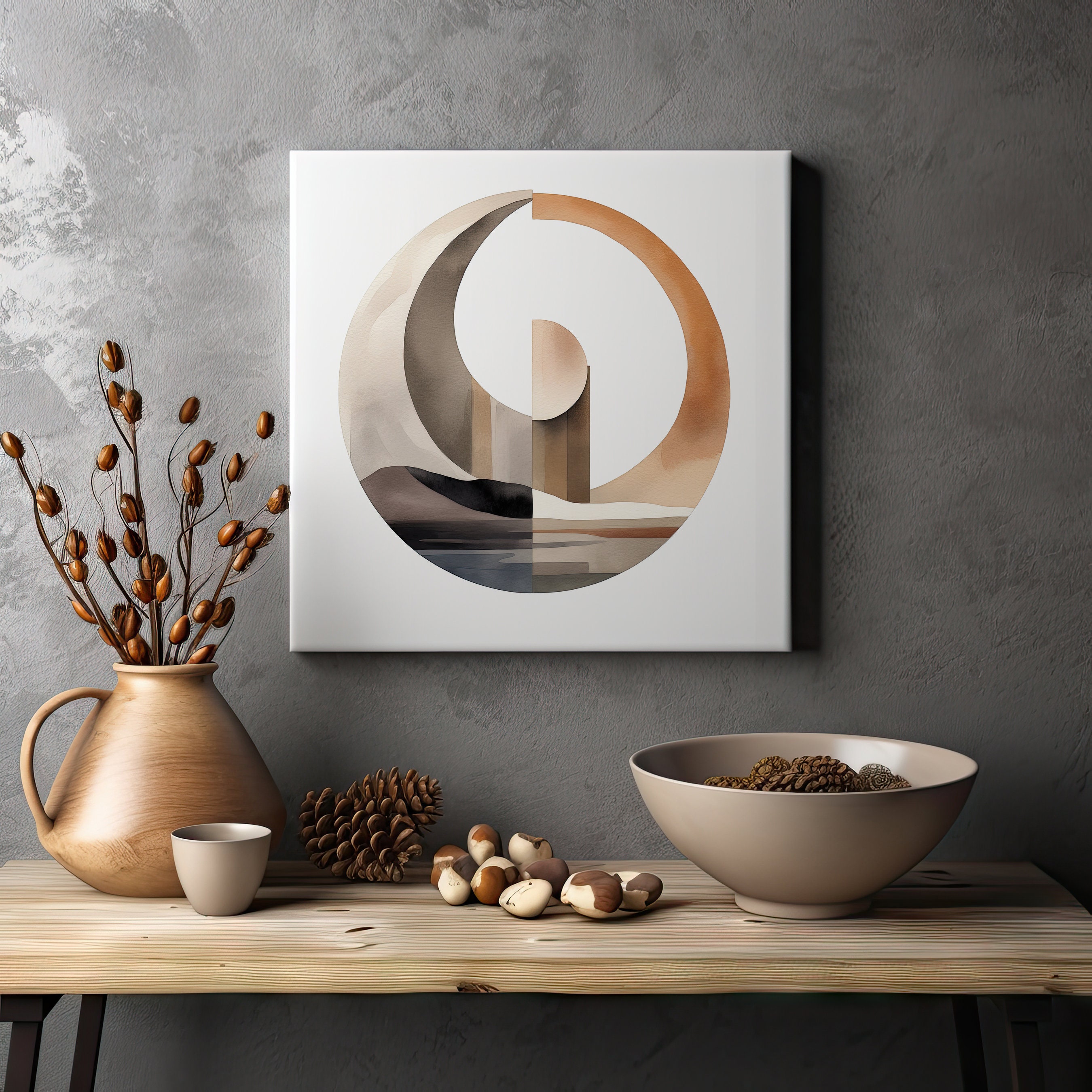 Minimalism Modern Art Canvas Gallery Wrapped PRINTED AND Etsy