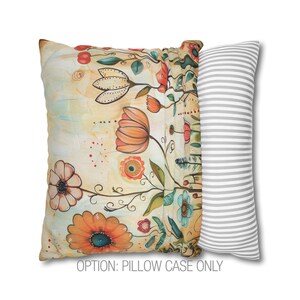 Unique Throw Pillow, Floral Throw Pillow, Wildflower Pillow Covers, Art Throw Pillow Covers, Spring Pillow, Summer Pillow, Gift for Mom Bild 4