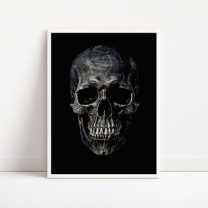 Skull Art Print, Halloween Printable Wall Art, Halloween Decor, Halloween Poster, Halloween Print, Halloween Printable, Digital Download