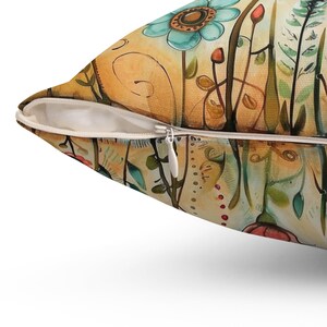 Unique Throw Pillow, Floral Throw Pillow, Wildflower Pillow Covers, Art Throw Pillow Covers, Spring Pillow, Summer Pillow, Gift for Mom Bild 9