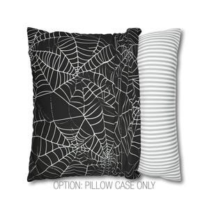 Halloween Pillow, Spiderweb Halloween Throw Pillow, Spooky Pillow Cover, Halloween Decor, Spider Web Accent Pillow, Creepy Cobweb Pillow image 5