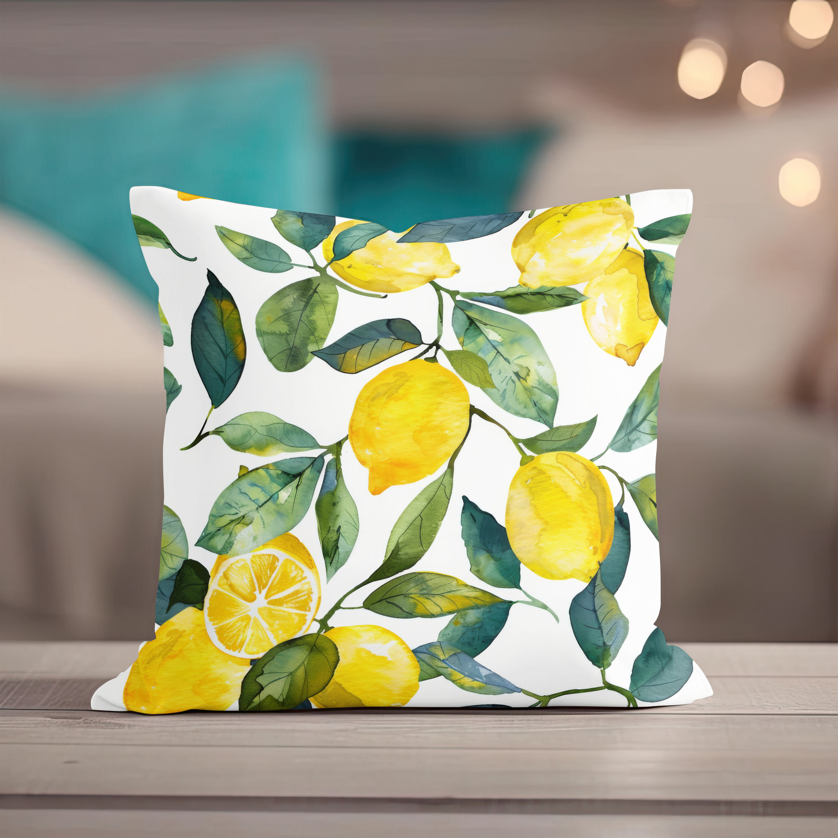 Lemons Throw Pillow Yellow Throw Pillow Lemon Pillow Covers Lemon Pillow Covers Yellow Accent Pillow Botanical Home Decor Gift Etsy