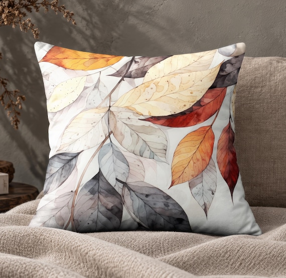 Fall Pillow, Throw Pillow Covers, Autumn Leaves Decor, Pillowcase, Fall Pillow Cover, Nature Pillow, Couch Accent Pillow, Thanksgiving Decor