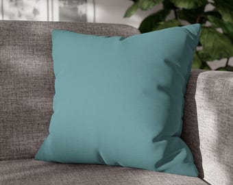 SOLID Dusty Teal Throw Pillow Cover - Dusty Teal Turquoise Soft Aqua Decorative Pillow Decorative Accent Solid Colors Pillow Home Decor