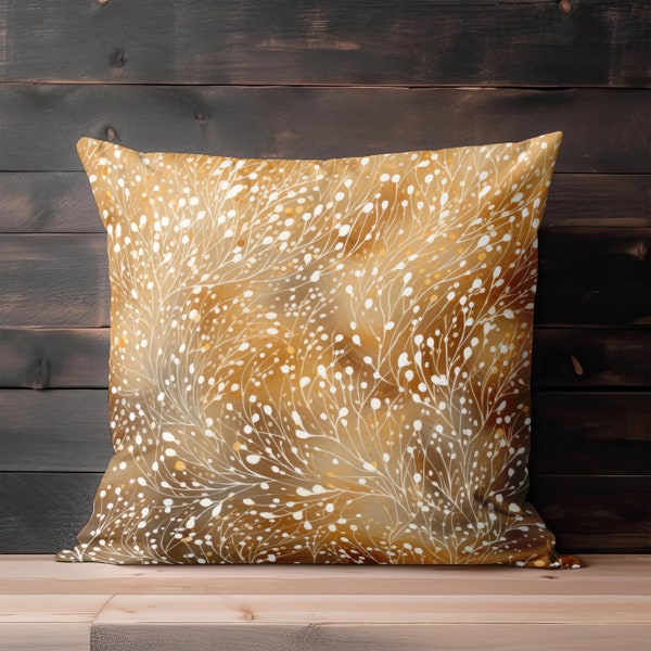 Fall Pillow, Throw Pillow Covers, Fawn Decor, Cottage Pillowcase, Abstract Fur Style Decor, Nature Pillow, Couch Pillow, Neutral Home Decor