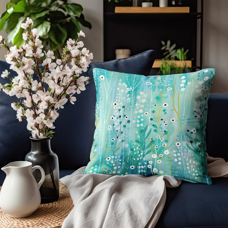 Aqua Blue Pillows - Etsy