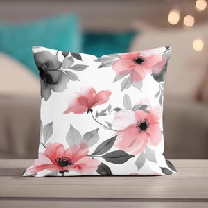 Floral Pillow, Floral Pillow Covers, Throw Pillow Covers, Spring Flowers, Spring Floral Pillowcase, Pillow Cover, Pink Flowers Home Decor