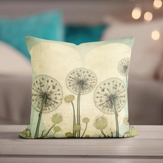 Dandelion throw pillow deals