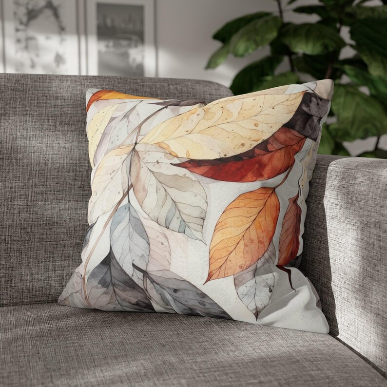 Fall Pillow, Throw Pillow Covers, Autumn Leaves Decor, Pillowcase, Fall Pillow Cover, Nature Pillow, Couch Accent Pillow, Thanksgiving Decor image 11