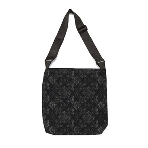 Gothic Tote Bag - Adjustable Strap Tote Bag - Cute Tote with Zipper Pocket, Black Tote Bag, Trendy Tote Bag, Unique Shoulder Bag Gift image 9