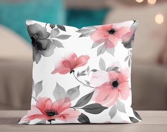Floral Pillow, Floral Pillow Covers, Throw Pillow Covers, Spring Flowers, Spring Floral Pillowcase, Pillow Cover, Pink Flowers Home Decor