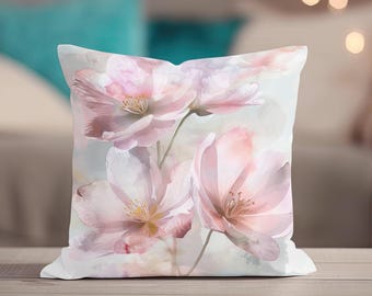 Floral Throw Pillow, Floral Pillow Covers, Spring Pillow Covers, Pink Throw Pillow Covers, Throw Pillow, Floral Pillowcase, Floral Decor