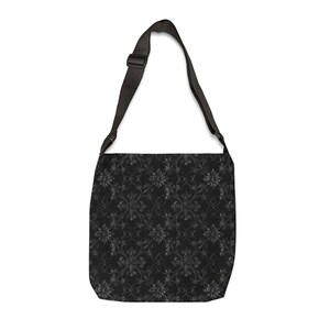 Gothic Tote Bag - Adjustable Strap Tote Bag - Cute Tote with Zipper Pocket, Black Tote Bag, Trendy Tote Bag, Unique Shoulder Bag Gift image 8