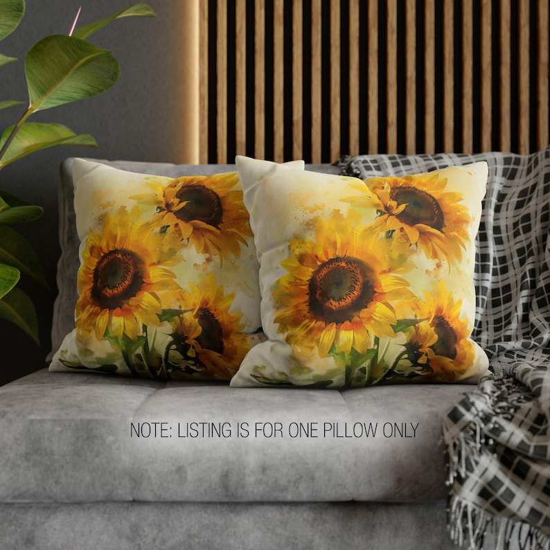 Sunflower Pillow, Sunflowers Pillow Covers, Sunflower Throw Pillow, Summer Pillow Covers, Yellow Pillow, Throw Pillow, Floral Home Decor image 13