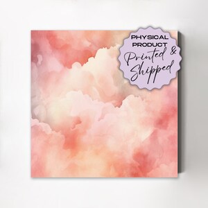 Canvas Gallery Wrapped - PRINTED AND SHIPPED - Abstract Art Print, Abstract Clouds, Cloud Art, Contemporary Wall Art, Pink Clouds, Sky Art
