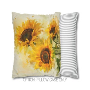 Sunflower Pillow, Sunflowers Pillow Covers, Sunflower Throw Pillow, Summer Pillow Covers, Yellow Pillow, Throw Pillow, Floral Home Decor PILLOW CASE ONLY