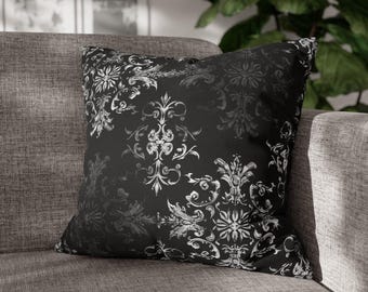 Gothic Pillow, Unique Pillow Covers, Halloween Throw Pillow, Black Pillow Covers, Victorian Pillow, Accent Pillow, Gothic Home Decor Gift