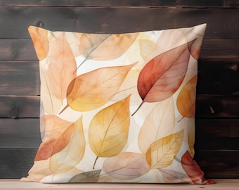 Fall Pillow, Throw Pillow Covers, Autumn Leaves Decor, Pillowcase, Fall Pillow Cover, Nature Pillow, Couch Accent Pillow, Thanksgiving Decor