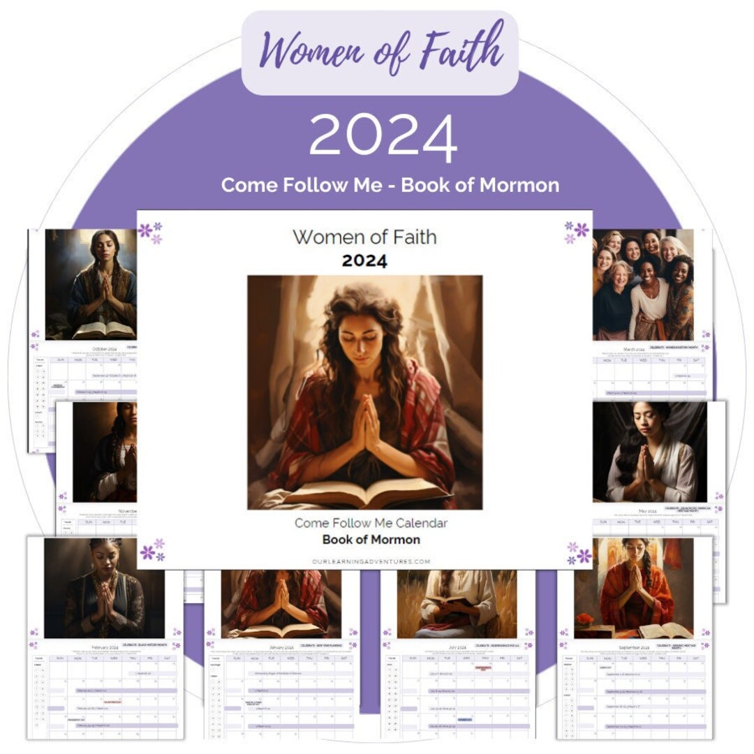 2024 Come Follow Me Calendar and Tracker book of Mormon Etsy