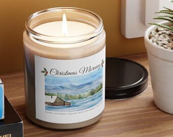 Eco-Friendly Vegan Candle 9oz, Christmas candle, Cozy and Calming, Winter home decor, Christmas Gift, Winter Candle.