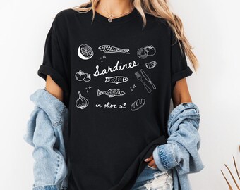 Sardines in Olive Oil Shirt, Retro Sardines T-Shirt, Vintage Sardines Shirt, Italy Vacation Shirt, Sardines Shirt