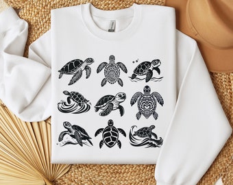 Sea Turtles Sweatshirt, Sea Turtle Sweatshirt, Turtle Lover Gift, Turtle Shirt, Sea Turtle Gifts, Ocean Animal Sweater