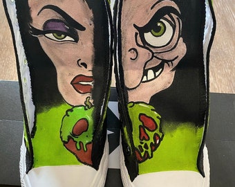 Adult Disney Villains Custom Converse High Tops