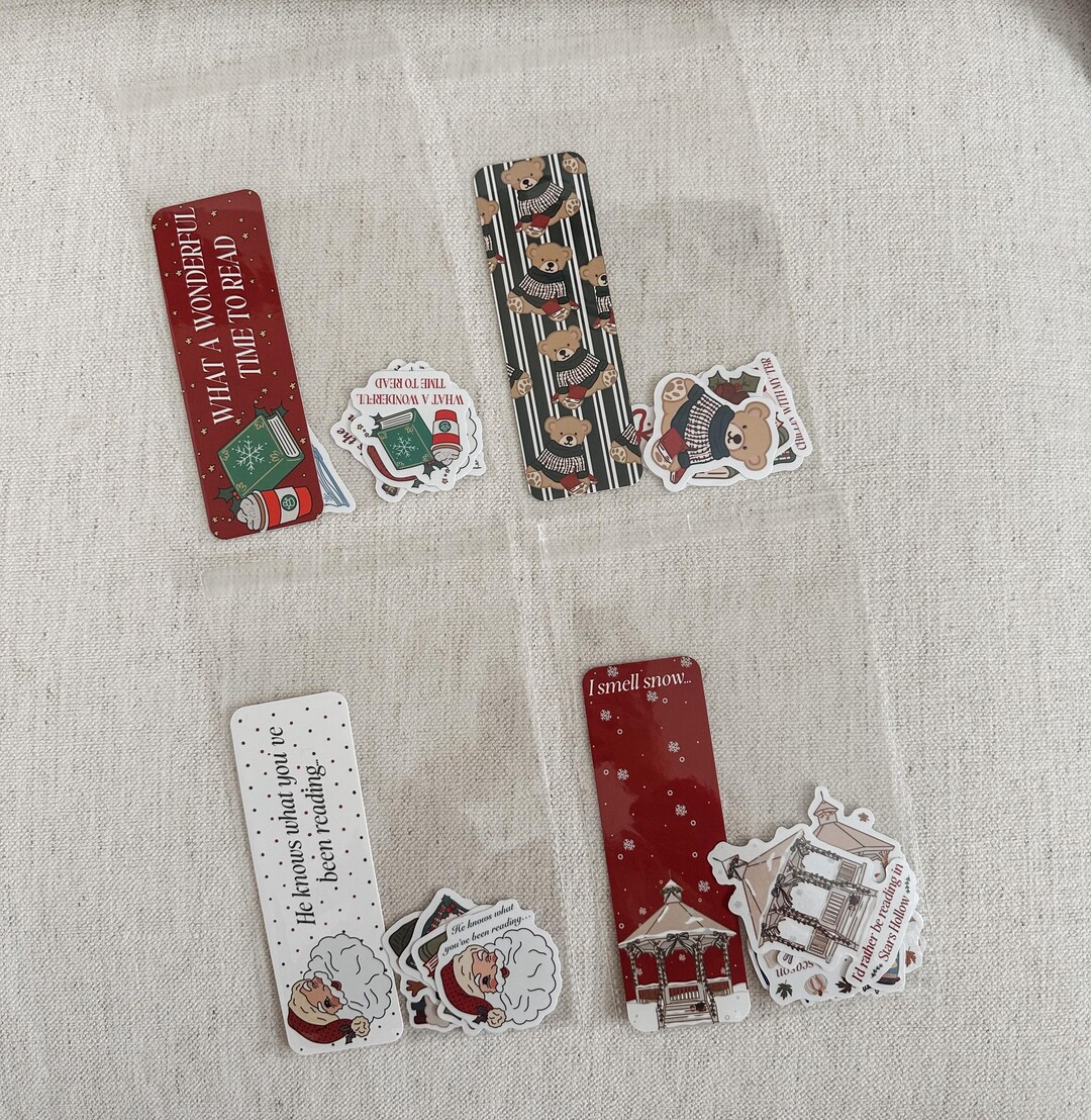 Bookmark and Sticker Set Bookish Sticker Glossy or Matte Waterproof ...