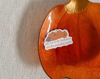 Book Sticker Bookish Sticker Glossy or Matte Waterproof Sticker Book Sticker Kindle Sticker Fall Book Sticker Fall Bookstore & Pumpkin Patch