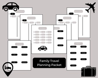 Family Travel Planning Packet Printable
