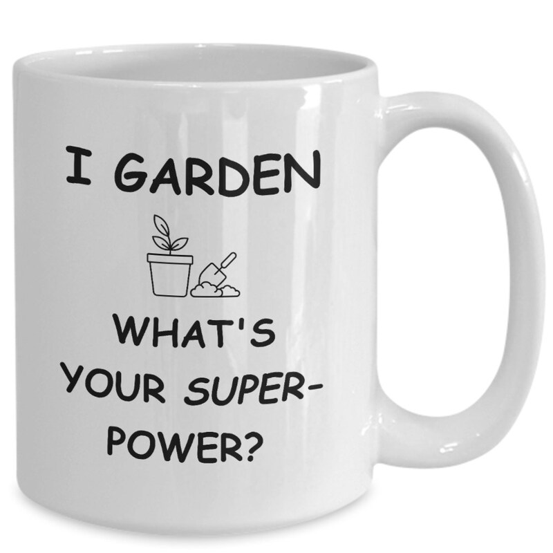 Mug blanc - Je suis jardinier - Super-pouvoir main image 1