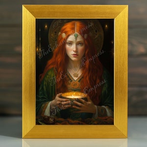 Brigid Celtic Goddess of Imbolc Printable Art | Perfect Decoration for Imbolc Celebrations. DIGITAL DOWNLOAD